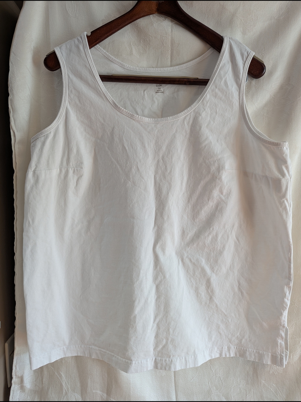 Woman Within White Scoop Neck Tank Top